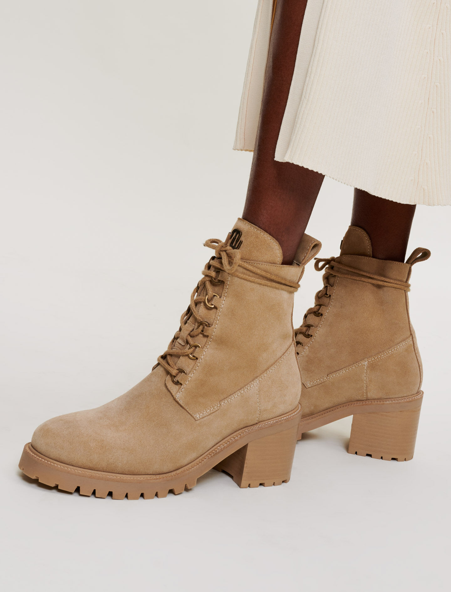 suede heeled booties