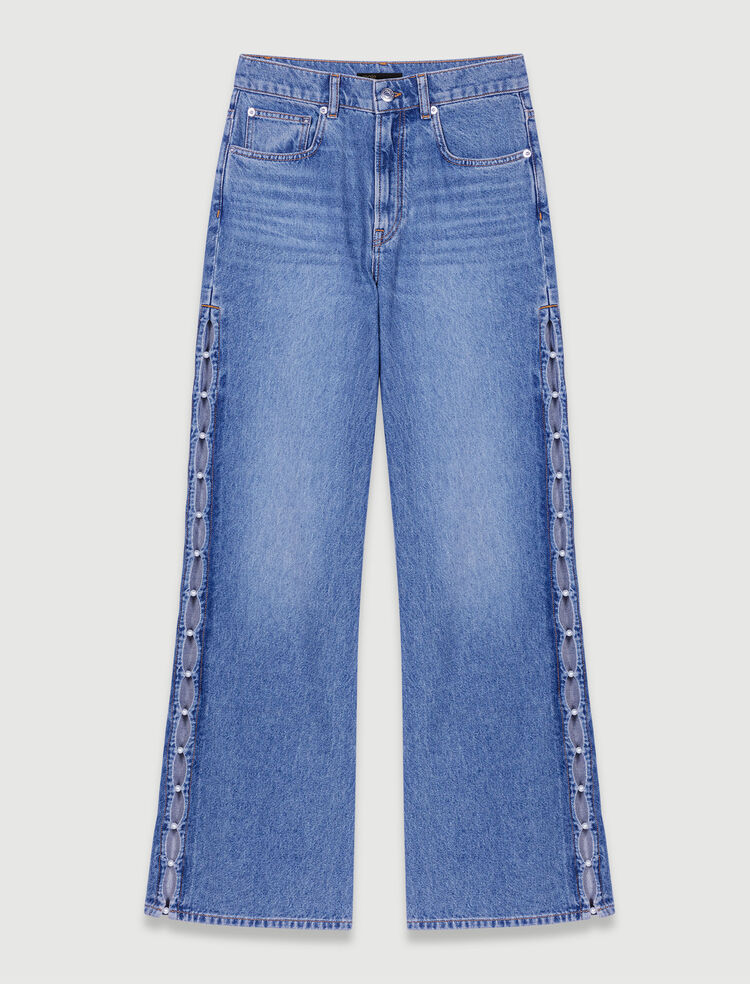122PLATANO Jeans with braided detailing - Pants & Jeans - Maje.com