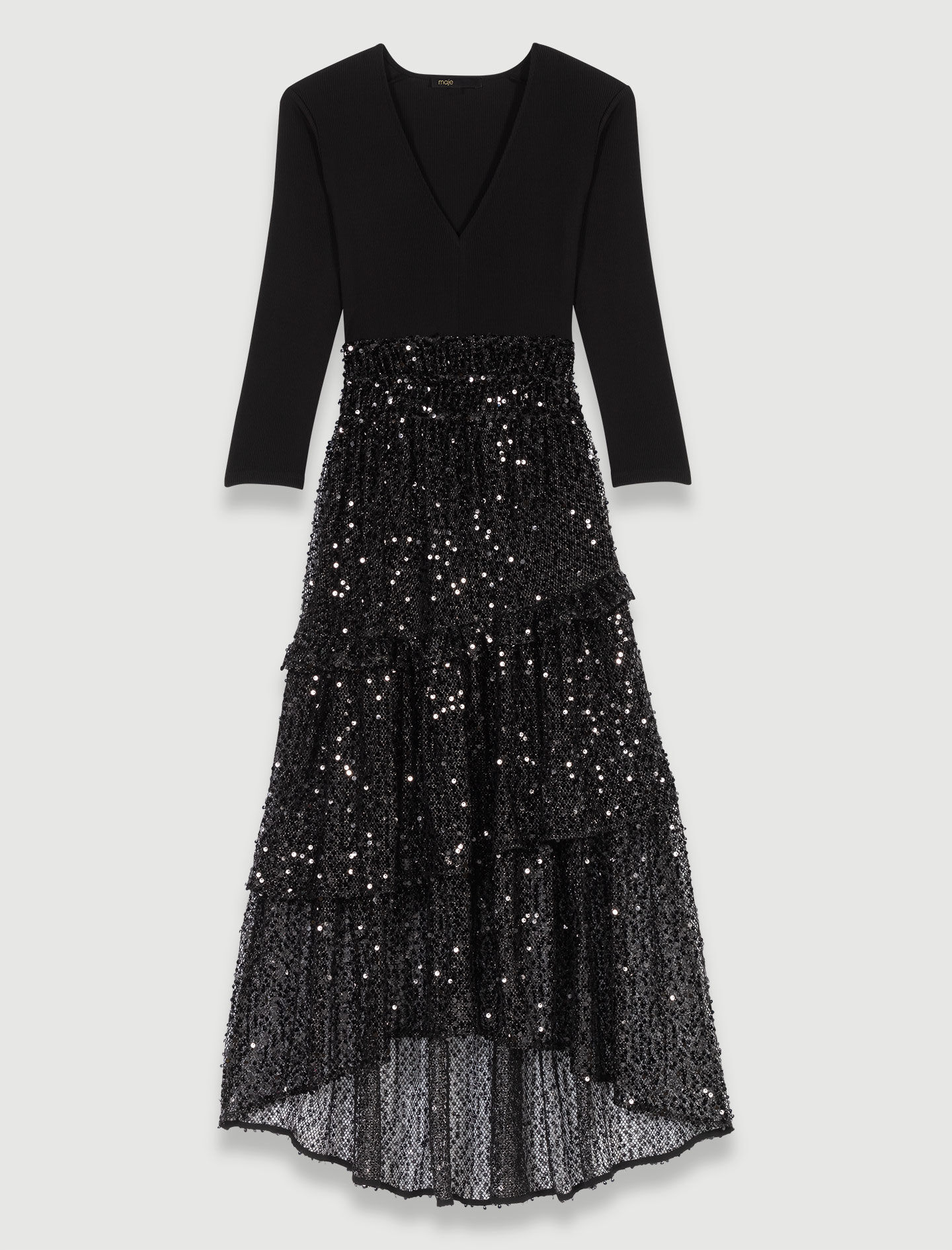 Sequined slip dress - Black - Ladies | H&M IN
