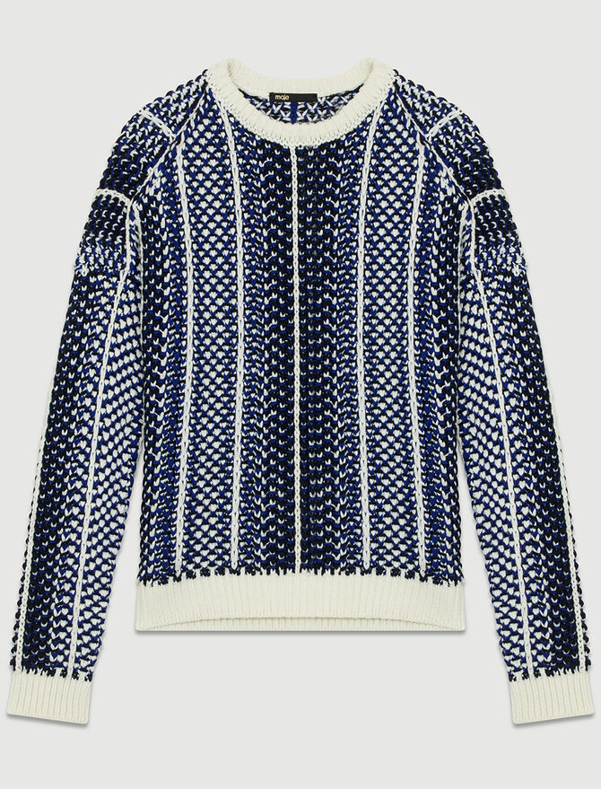 Maje Mina Monogram Jacquard Sweater