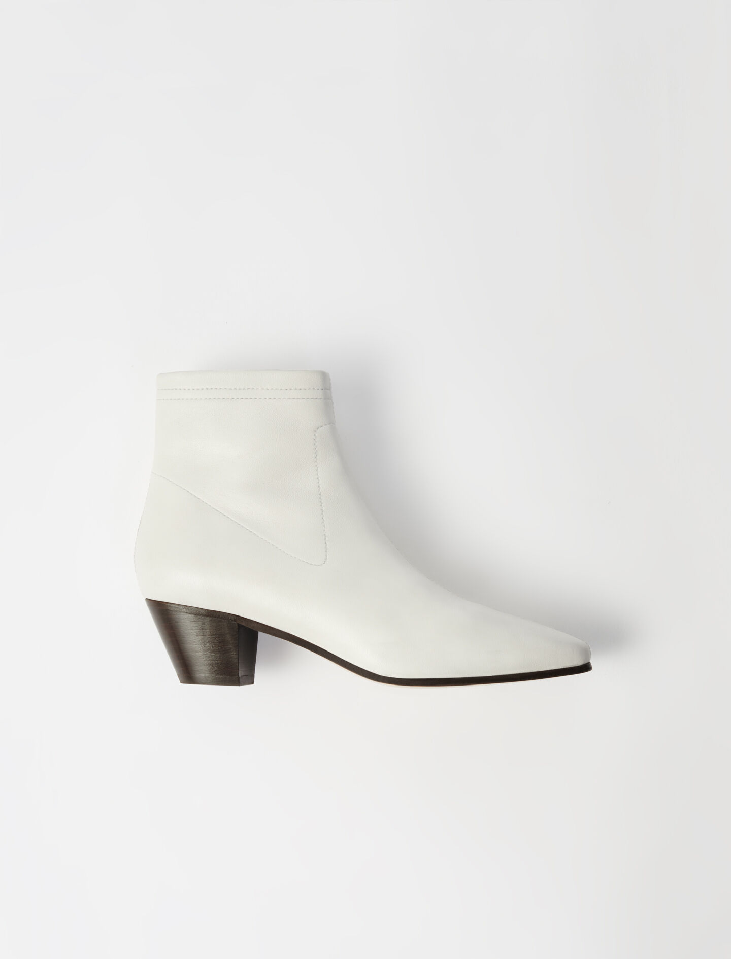 white leather sock boots