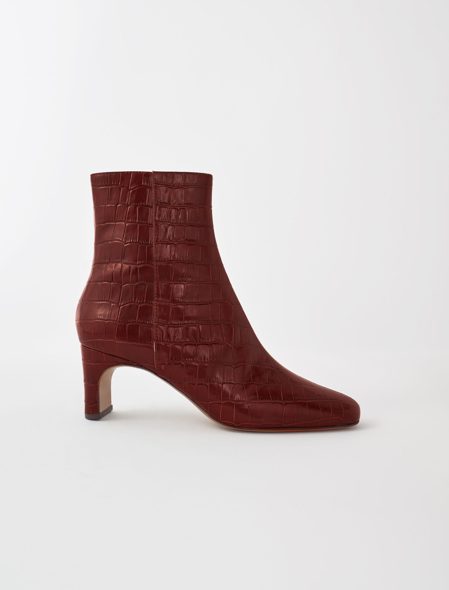 embossed leather boots