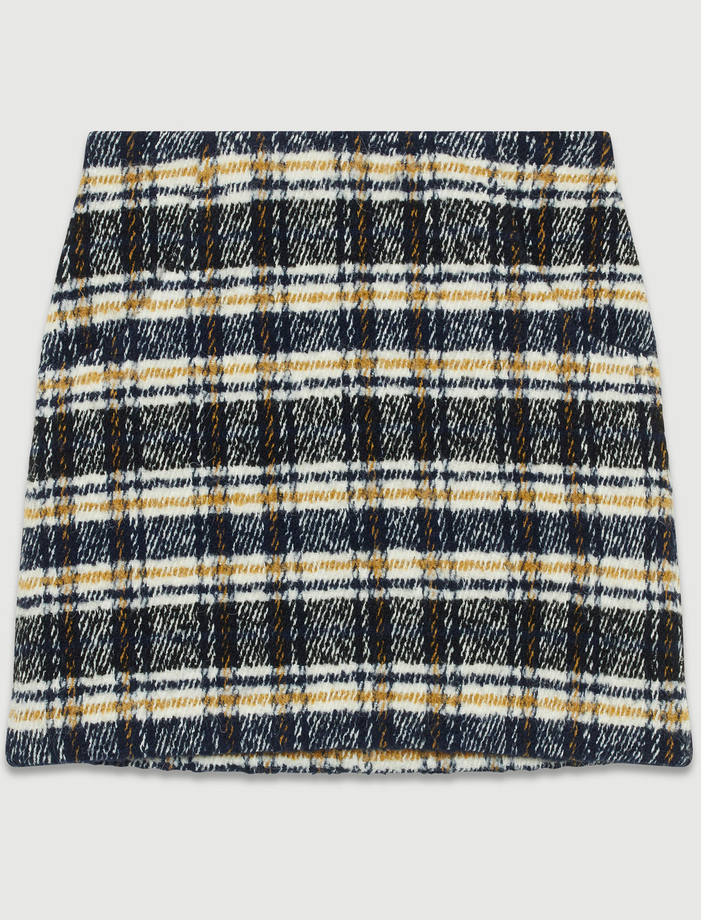 Short black and sale white plaid skirt