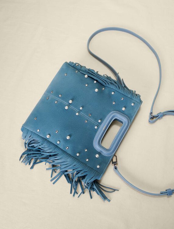 Studded leather M bag with fringing - All our gift ideas - MAJE