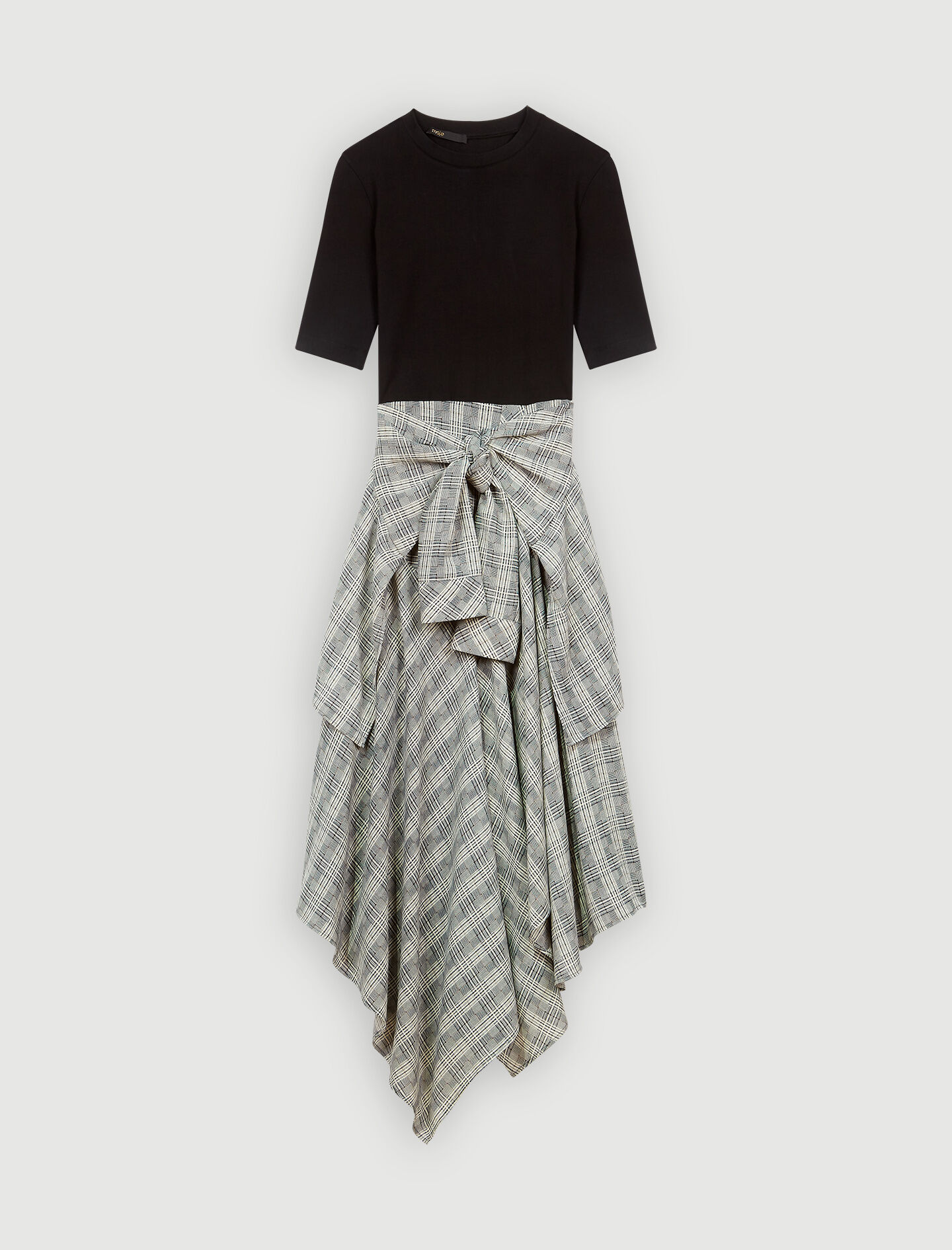 119RAPRI Robe foulard en trompe l il jupe