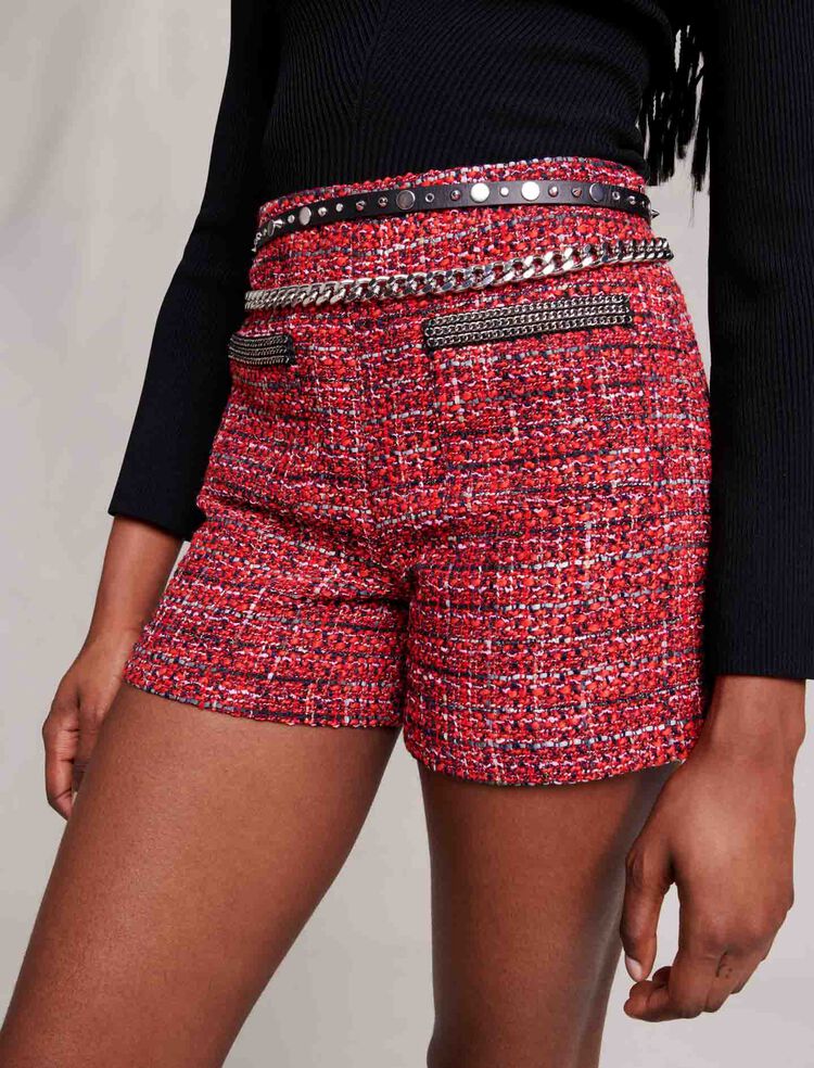 Spring summer 2021 mini skirt Maje Red size 38 FR in Viscose - 37676736