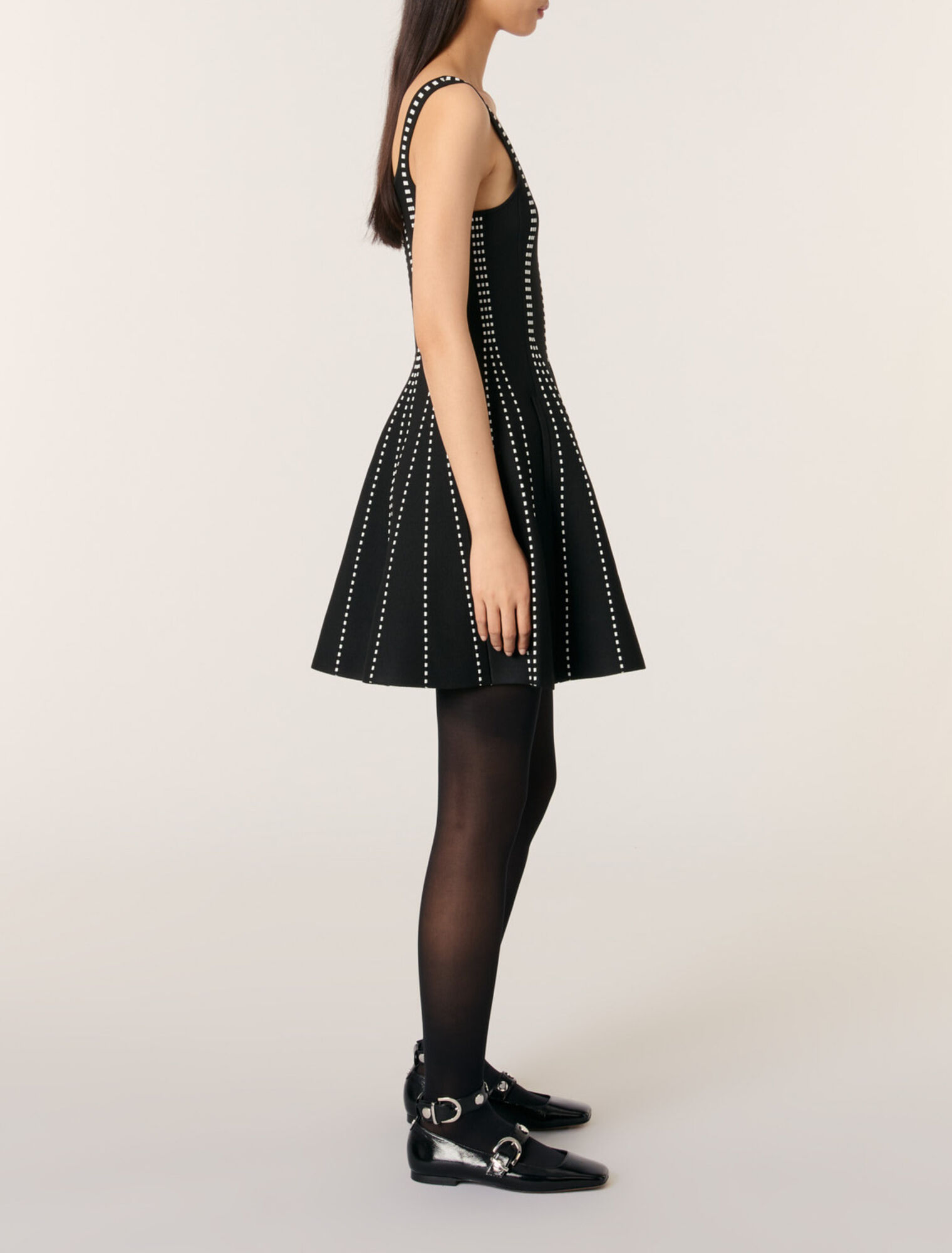Short jacquard knit dress