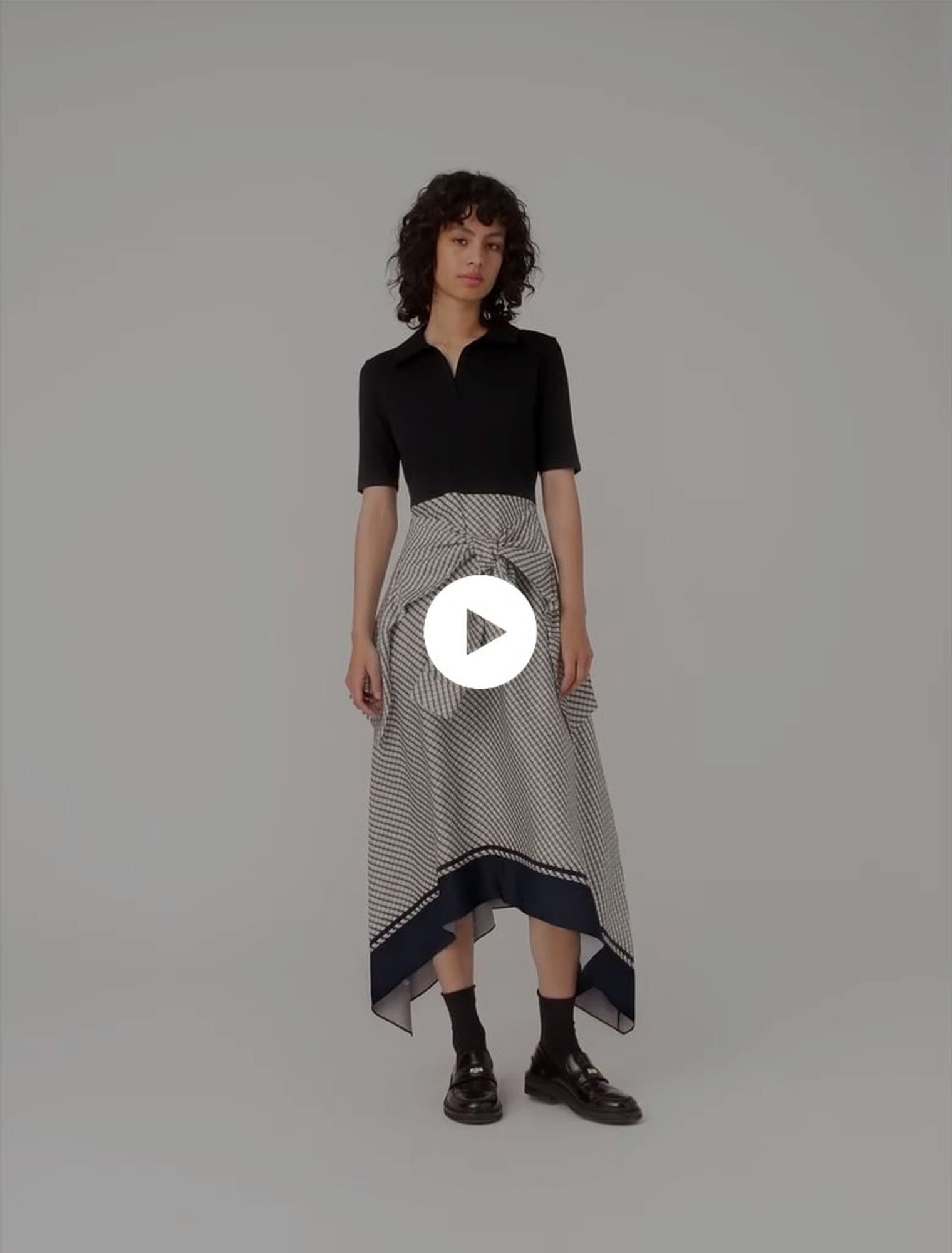 Robe bi-matière imprimée