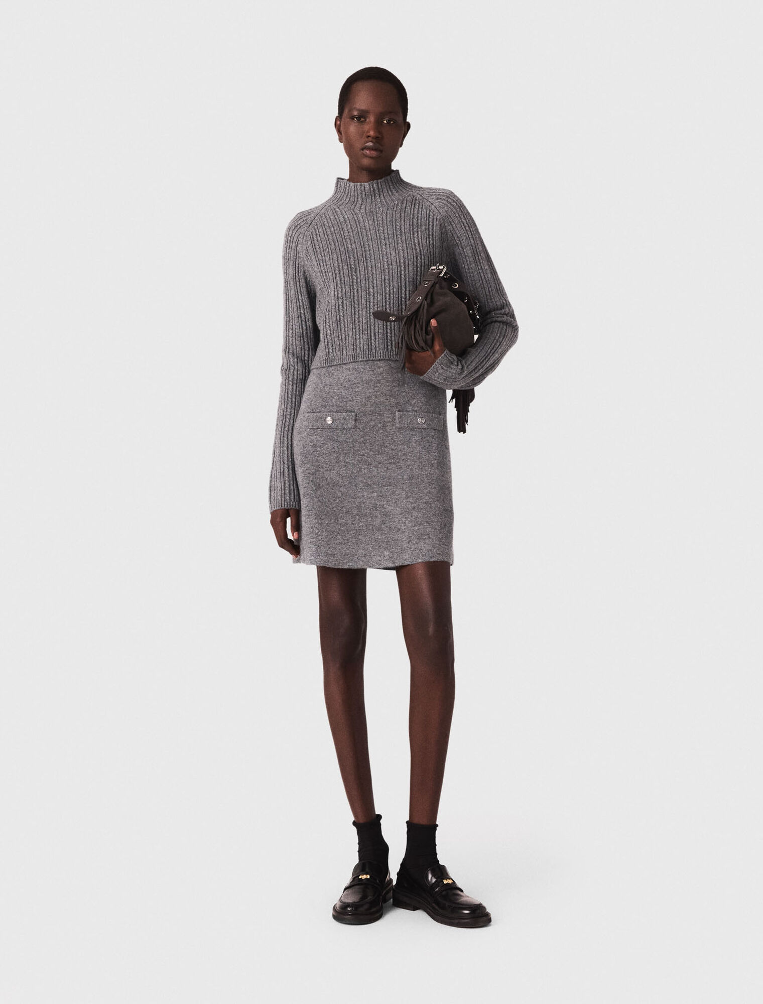 Robe en maille avec pull amovible