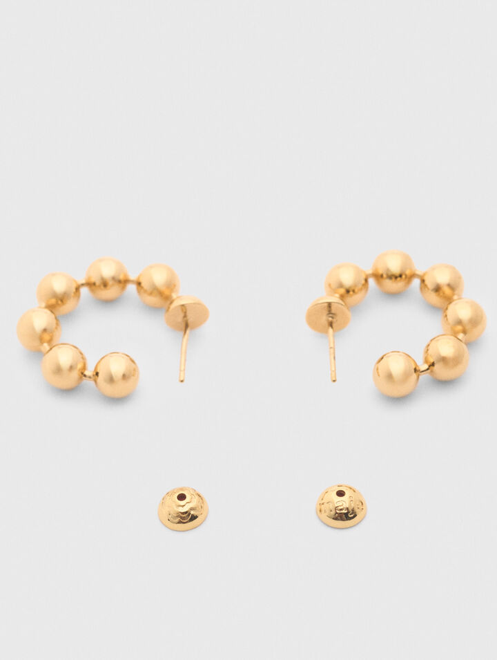 Sphere hoop earrings