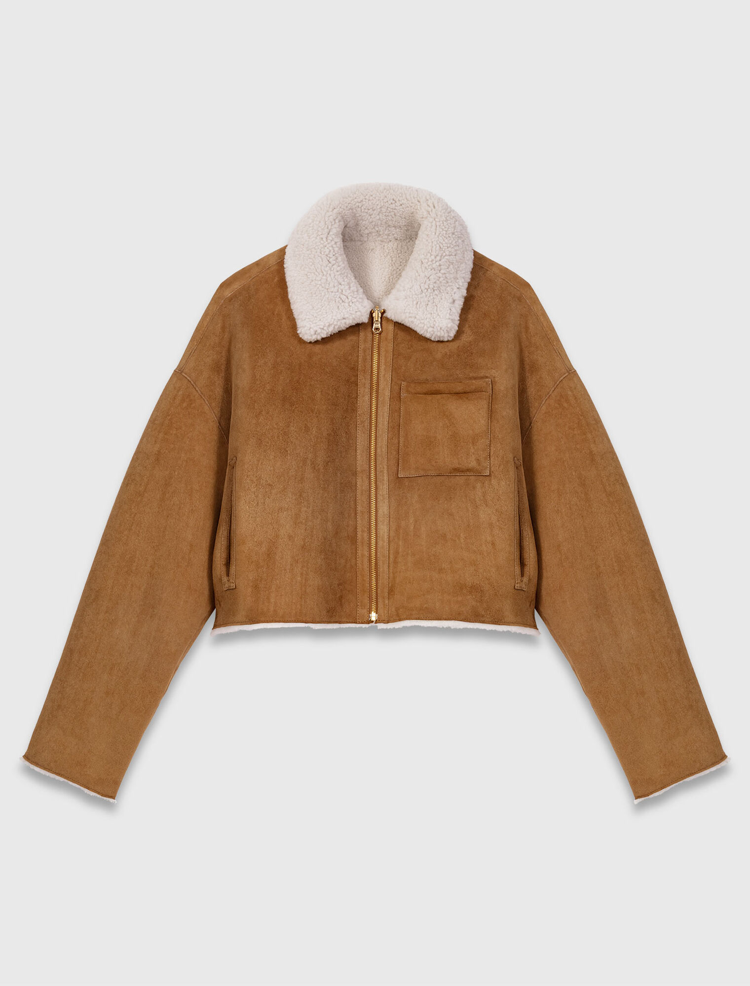 Manteau en peau lainée réversible