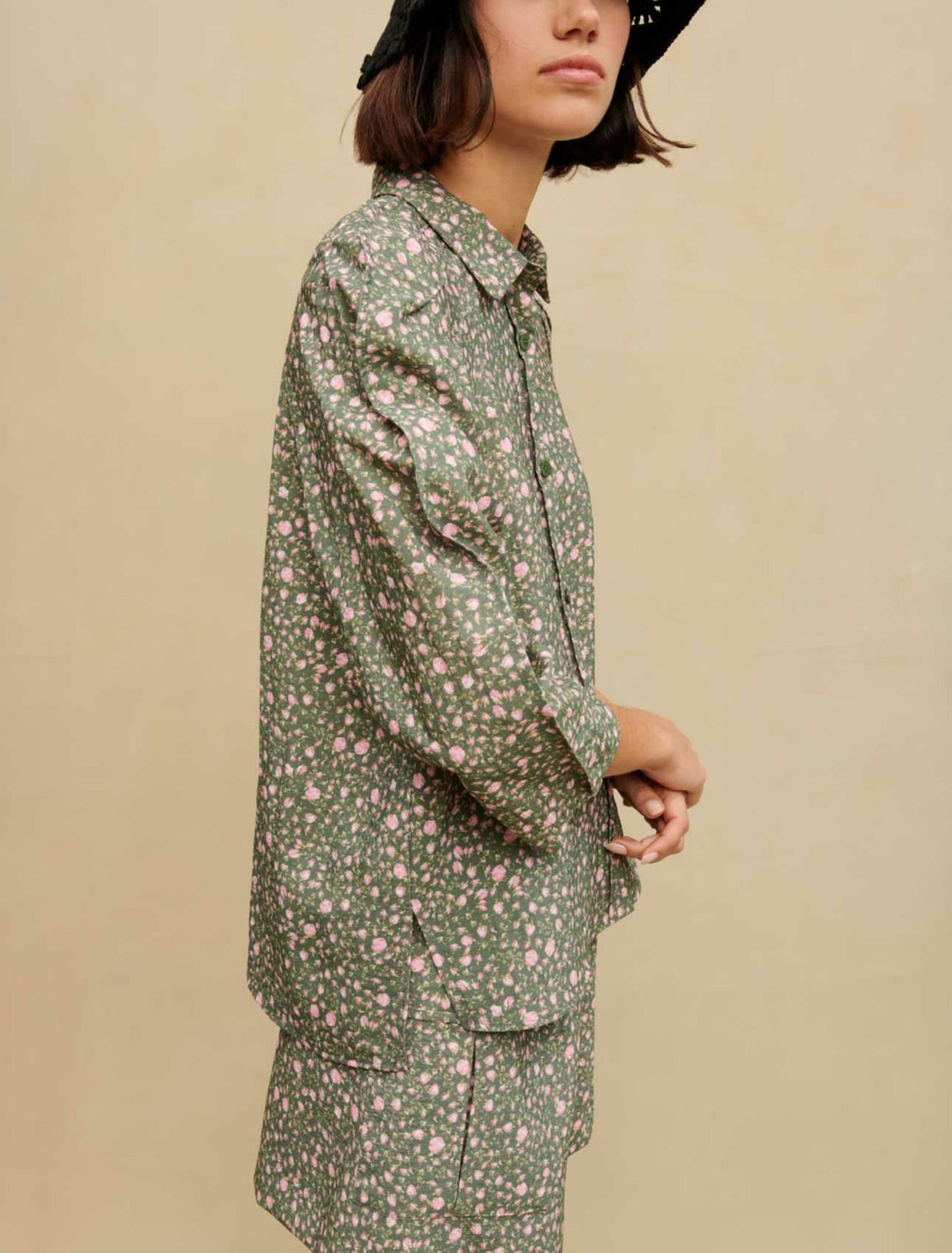 Rosebud print shirt