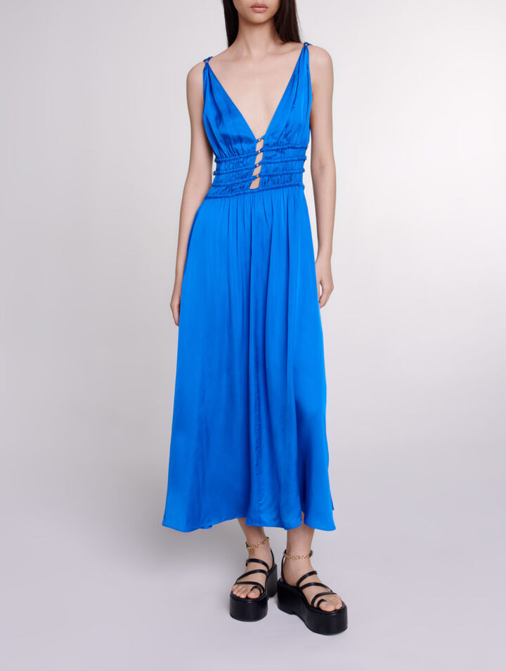 Robe satinée ajourée