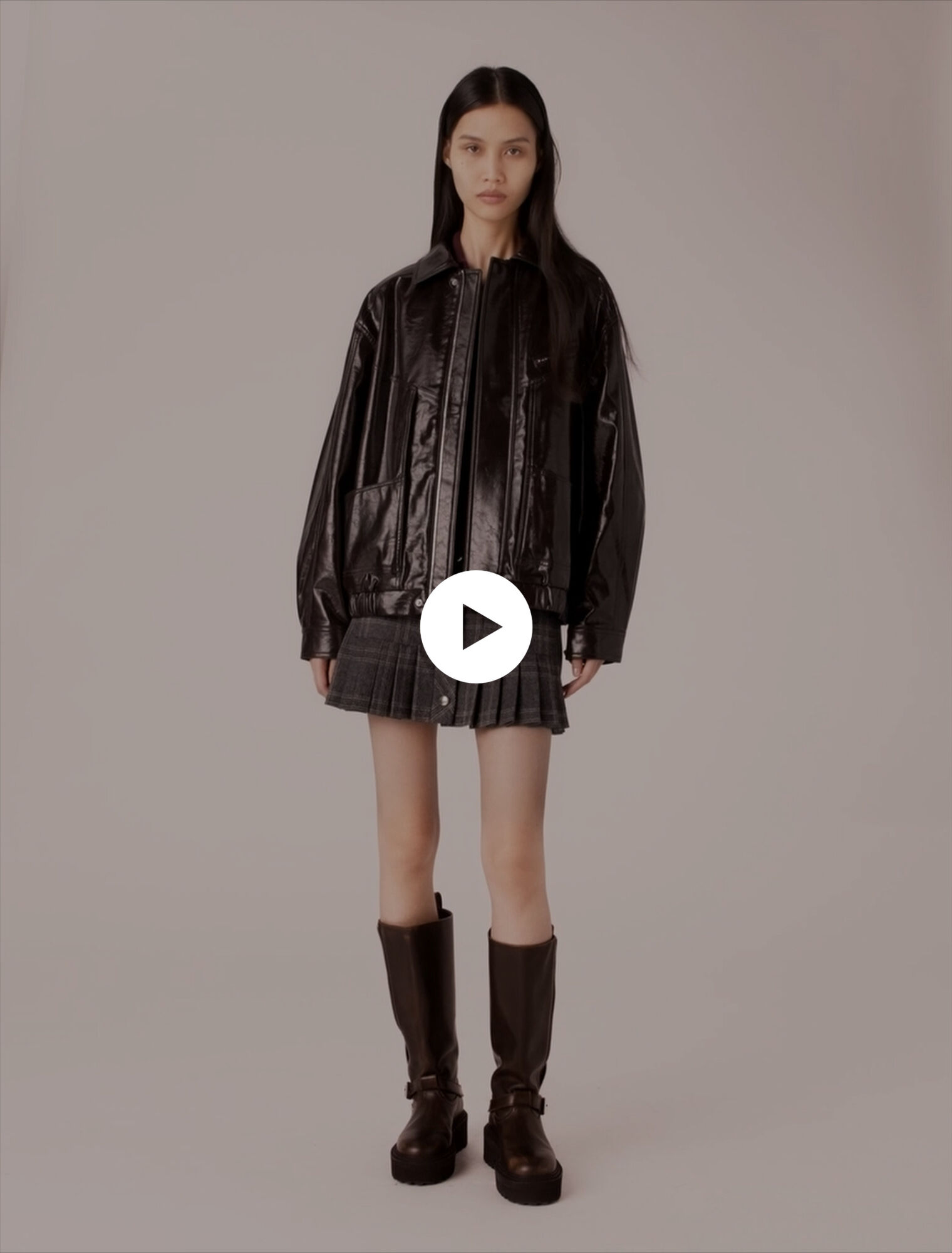 Veste simili cuir craquelé