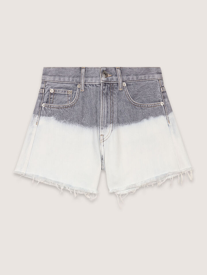 Short en denim tie & dye