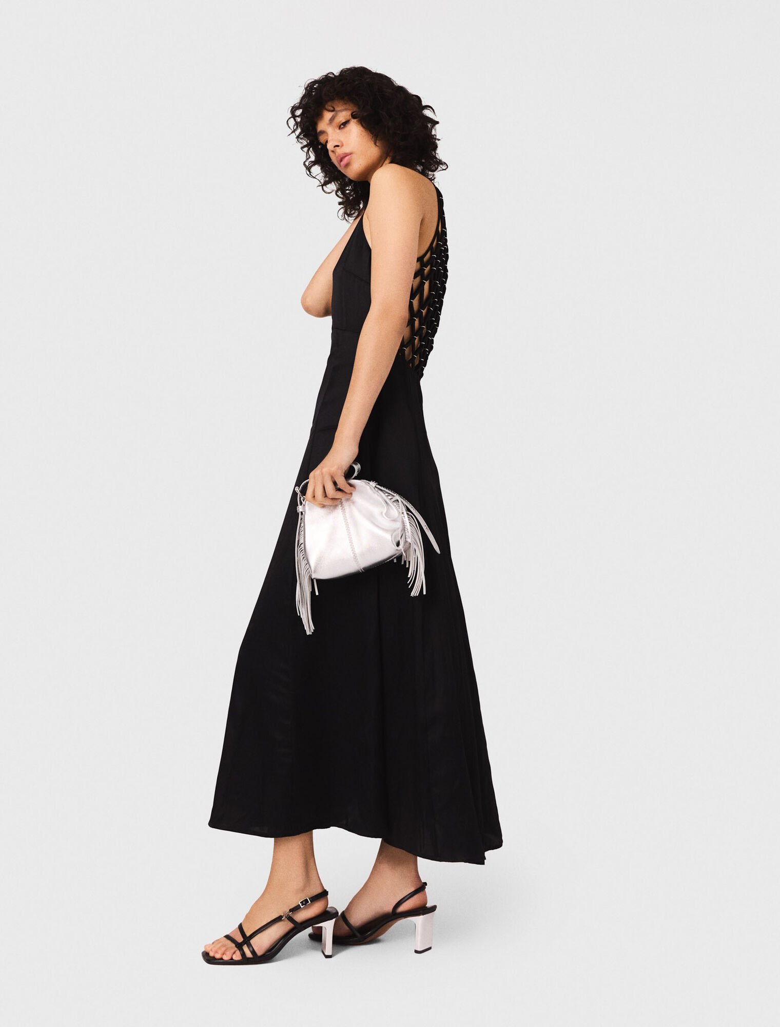 Robe longue fluide avec dos tressé