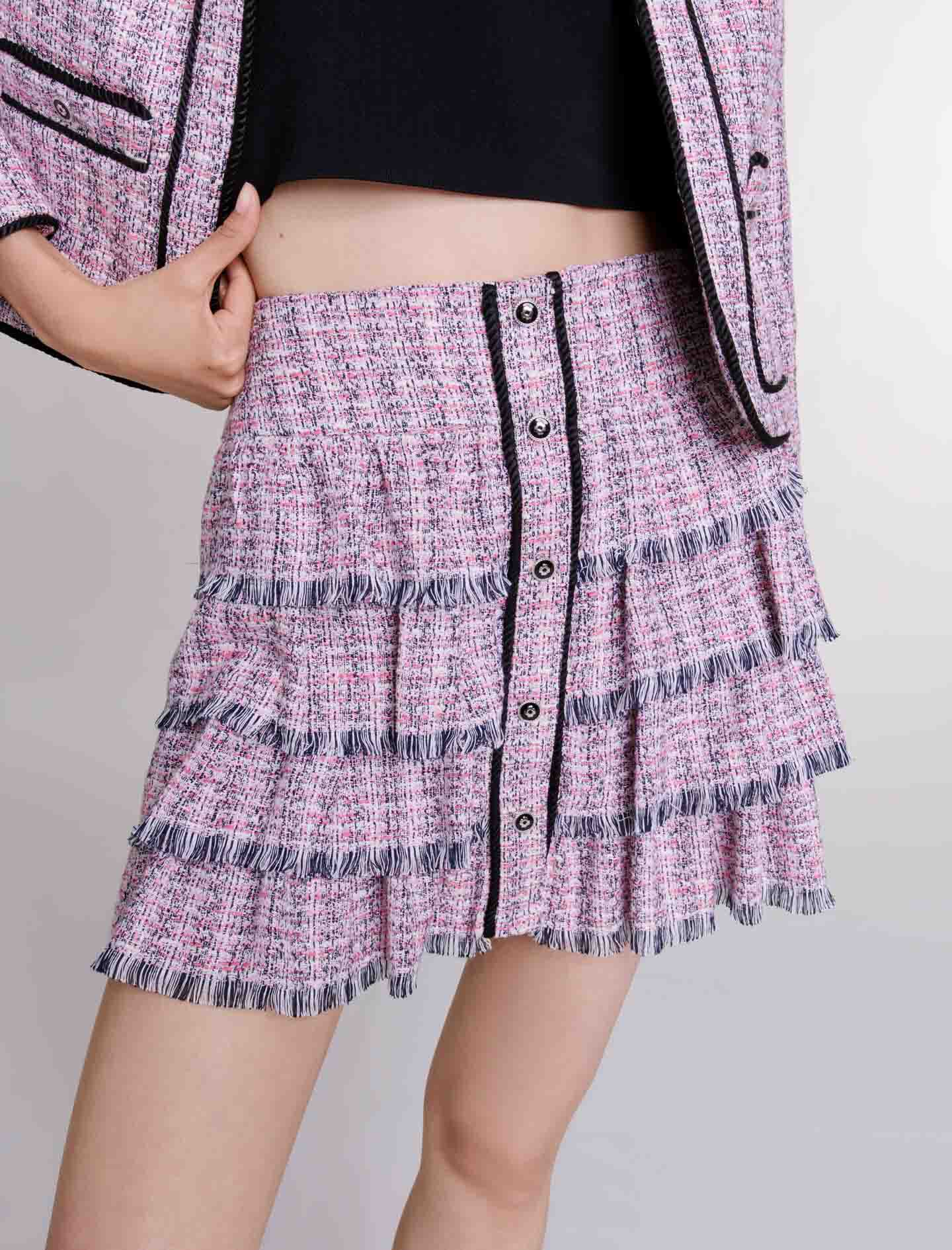 Jupe courte en tweed Jupes Shorts Maje