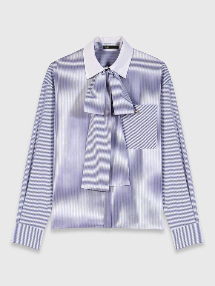 Chemise lavalliere rayée