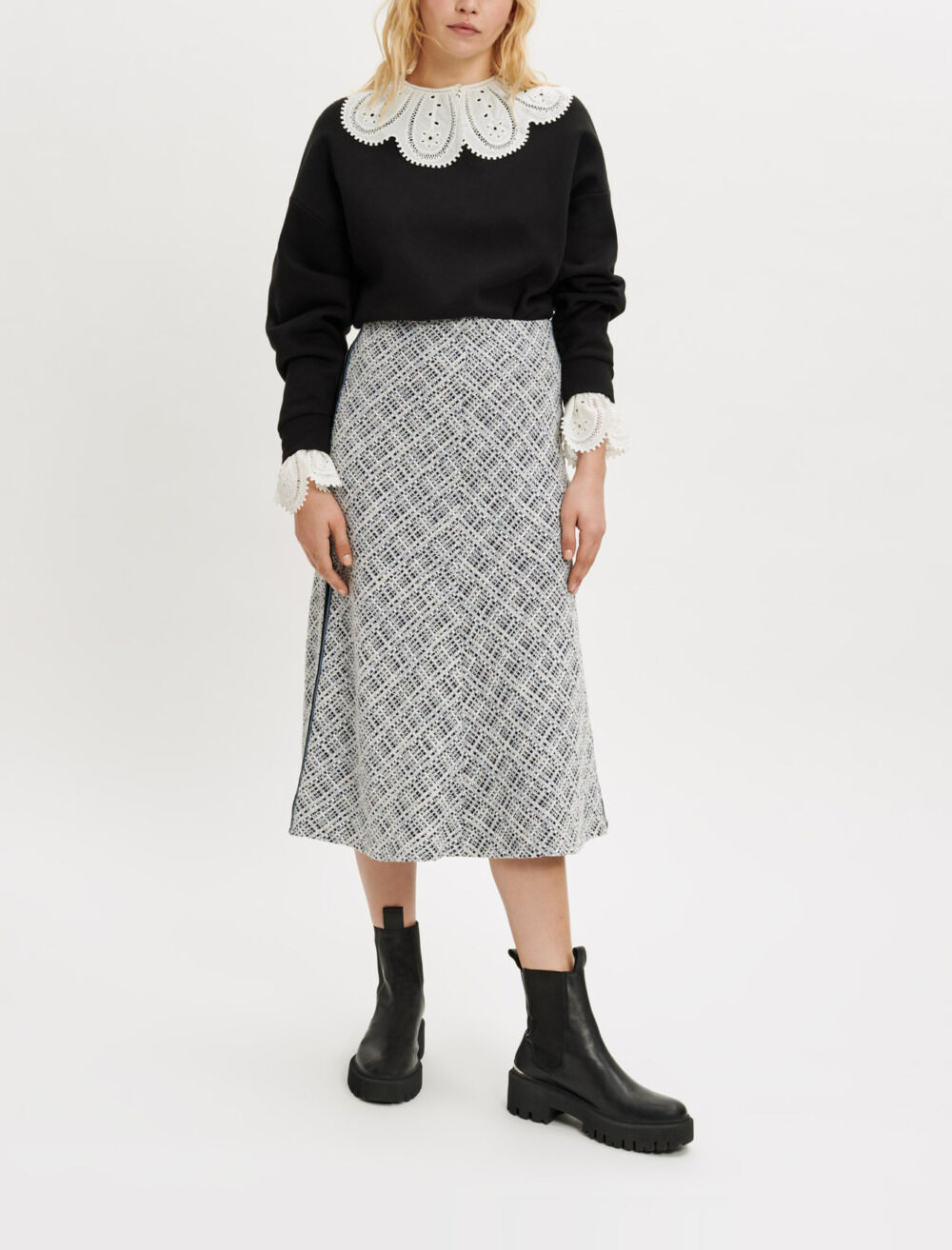 Jupe tweed maje outlet