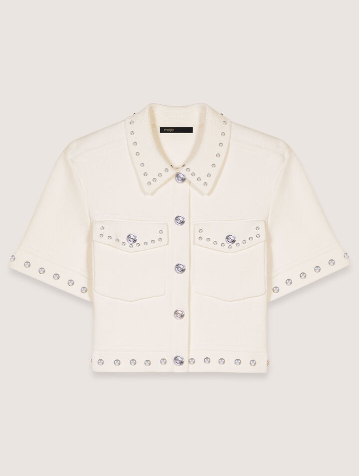 Cardigan court à studs