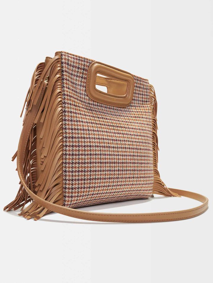 Canvas houndstooth M bag