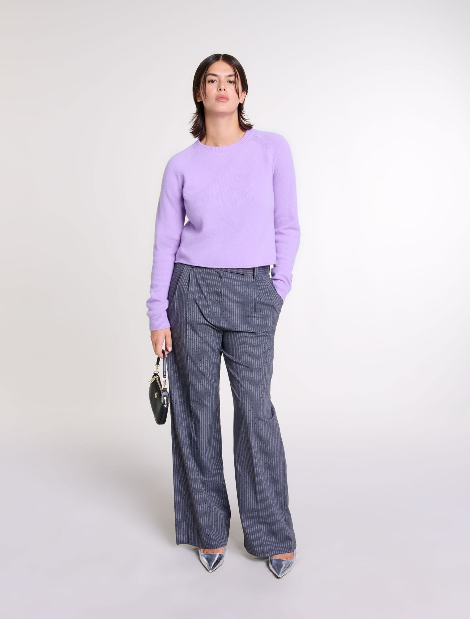 Pantalon de tailleur strassé