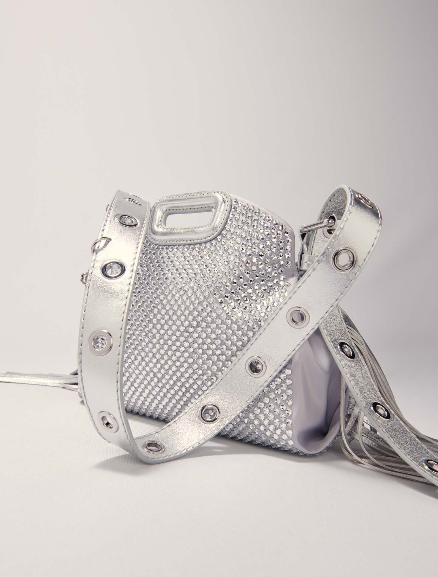 Sac Miss M Mini métal à strass