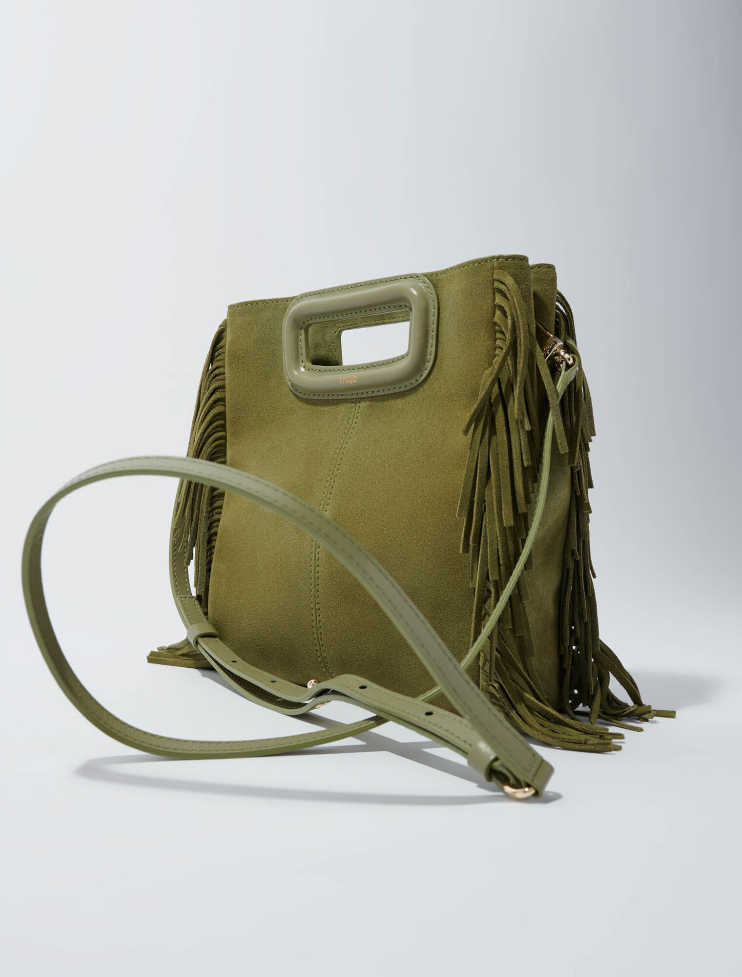 M bag in suede leather