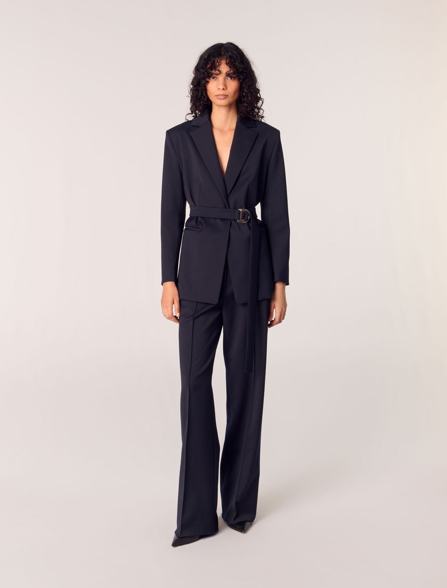 Veste tailleur avec dos plissé