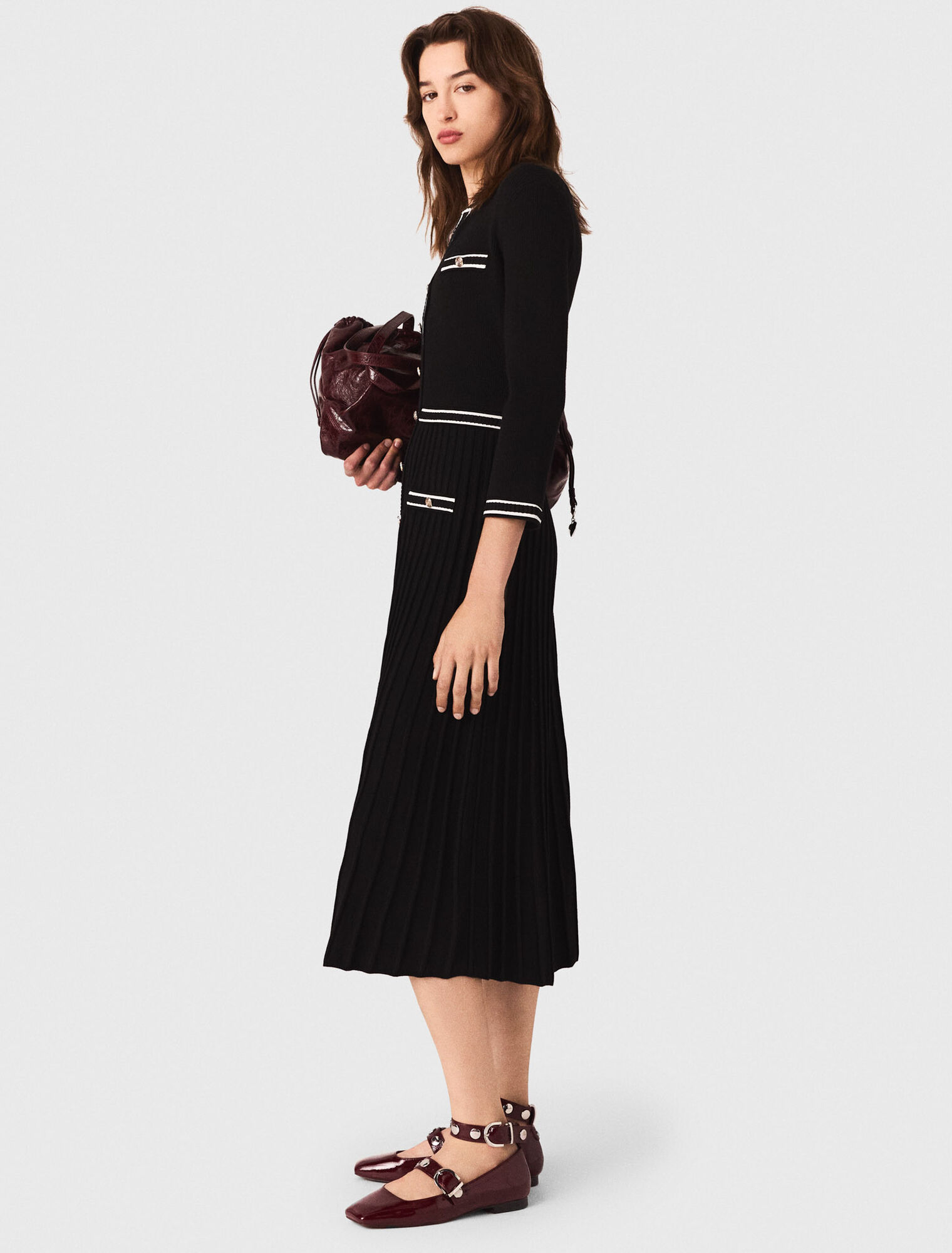 Robe mi-longue en maille