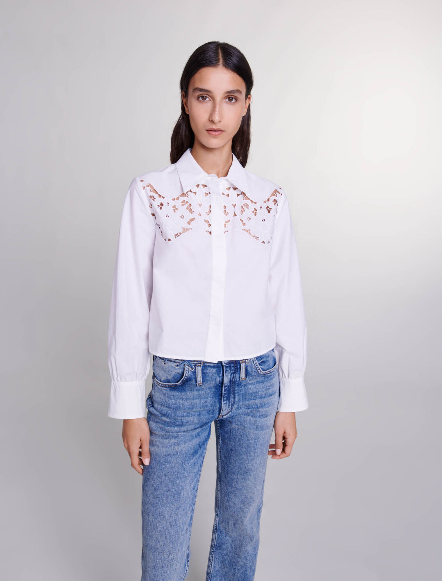 Chemise ajourée en coton