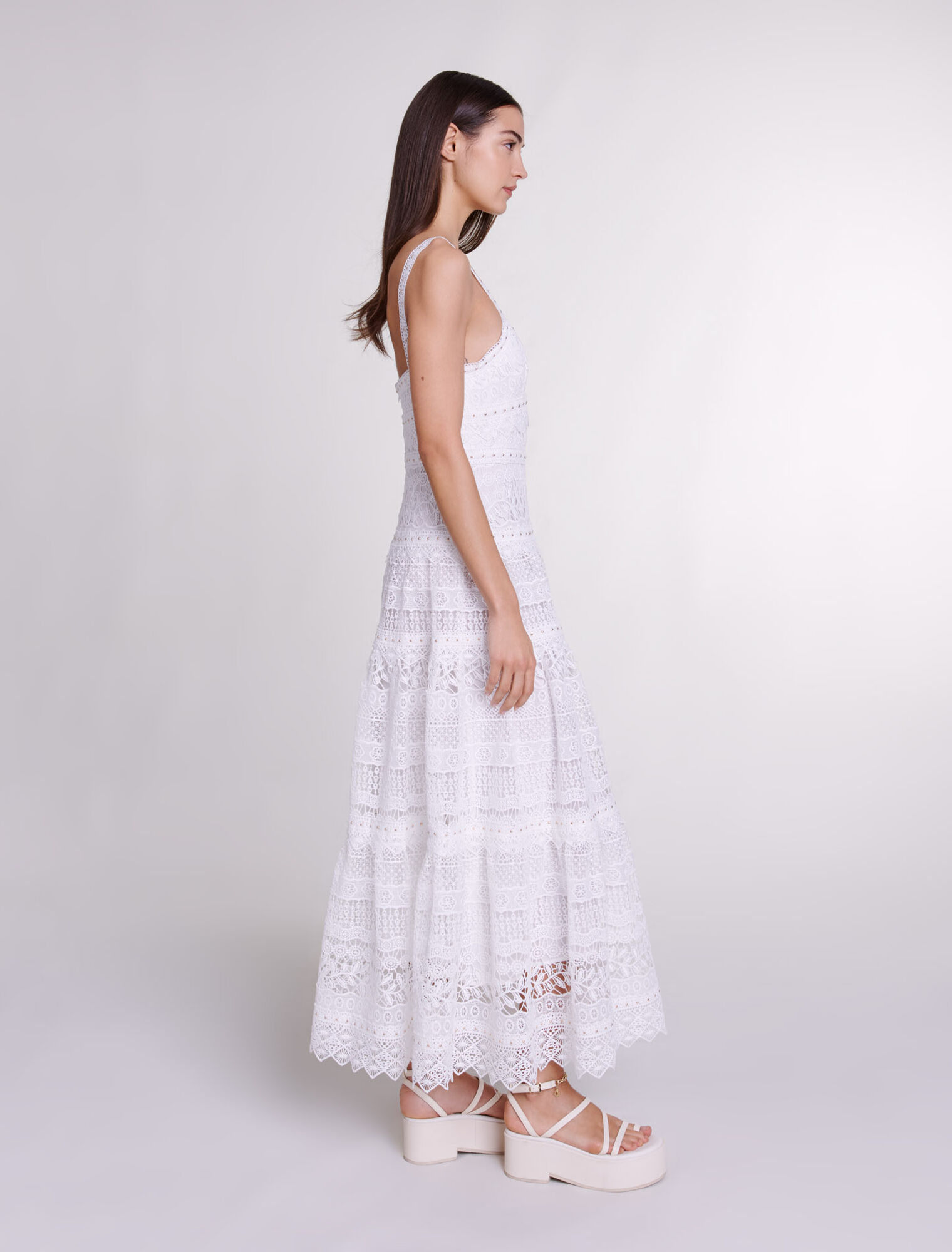 Robe longue en crochet