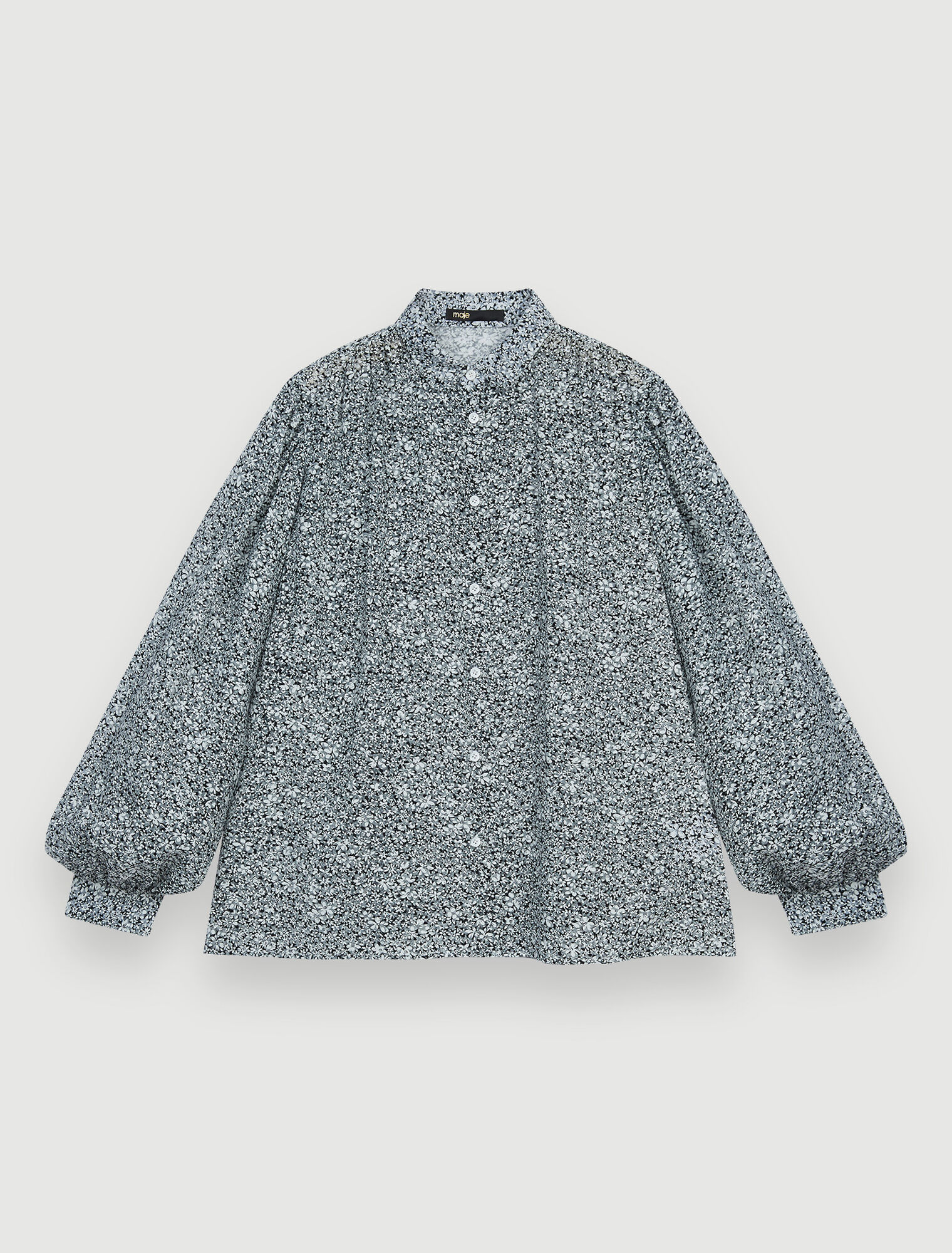 Tilted shirt in printed jacquard
