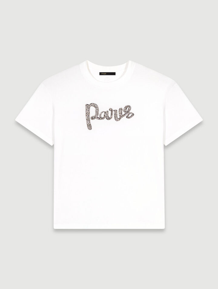 Tee-shirt Paris à strass