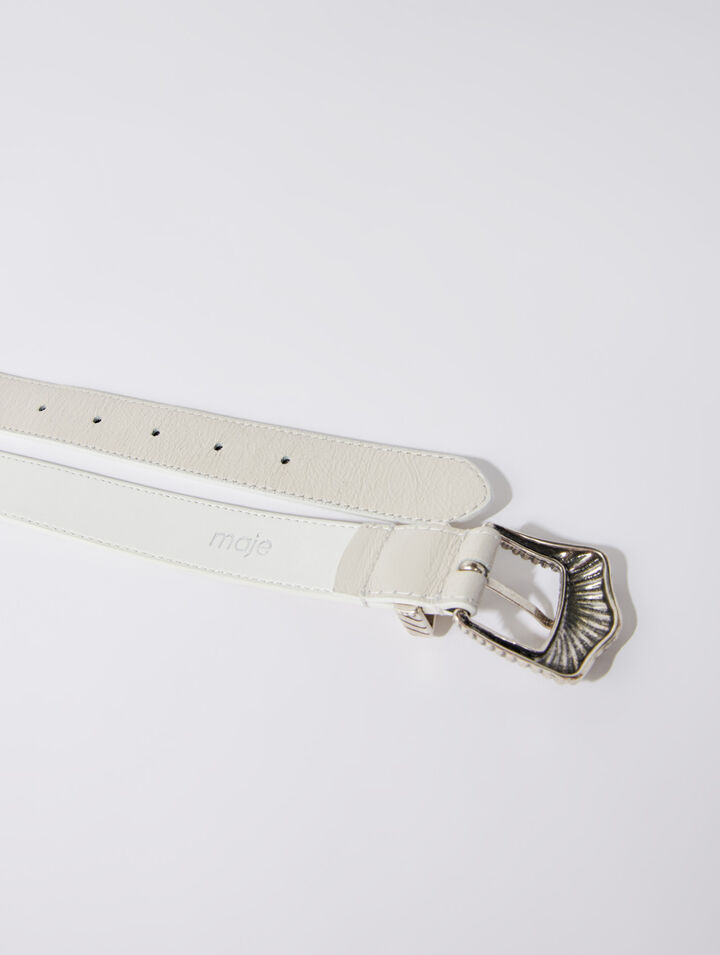 Ceinture en cuir à boucle grunge