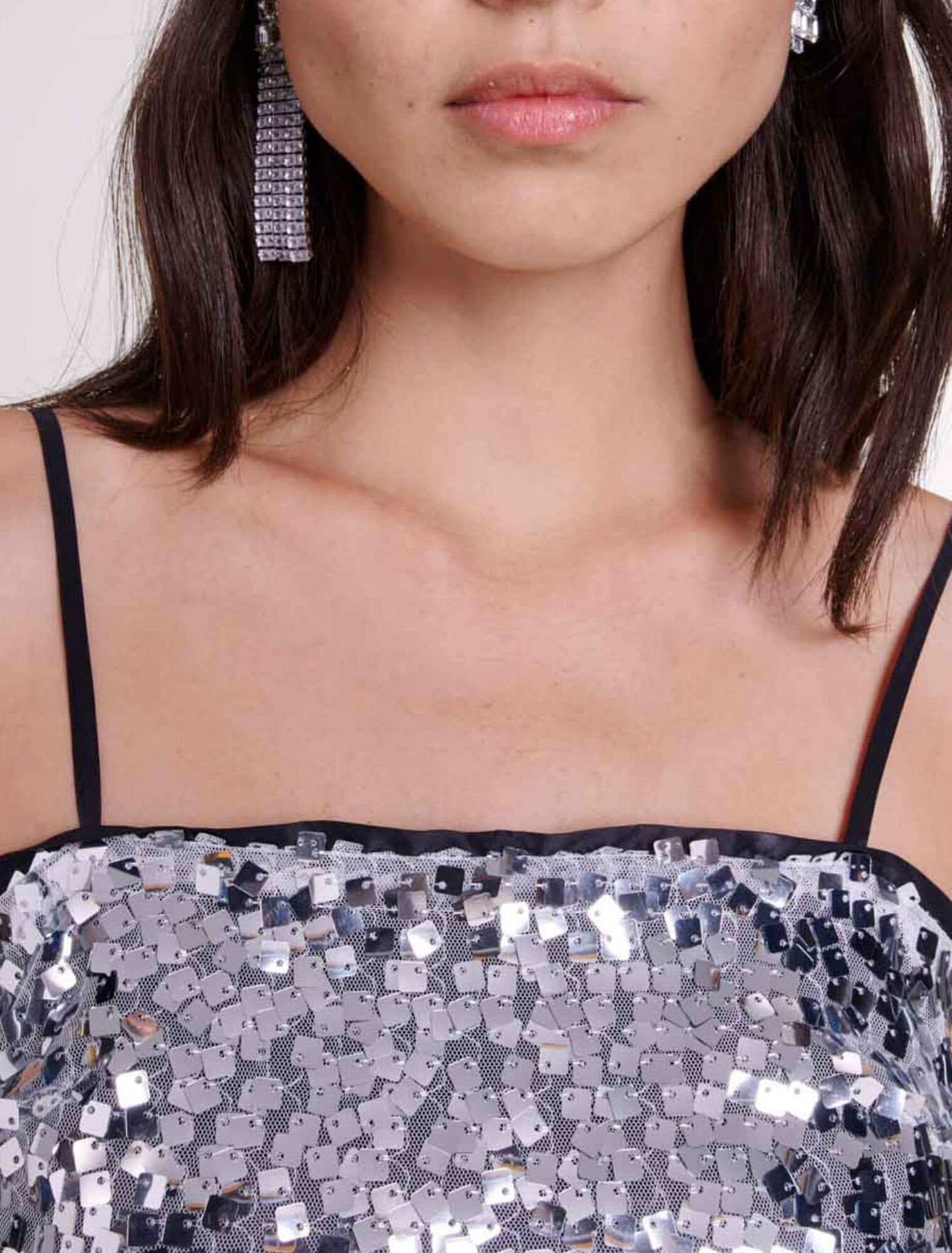 Robe longue à sequins