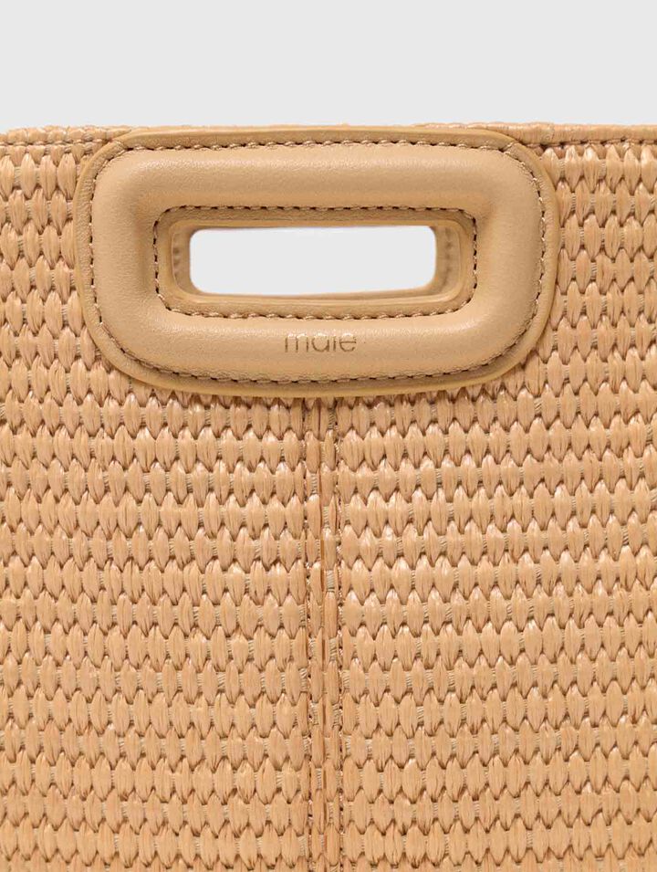 Raffia effect M Mini bag