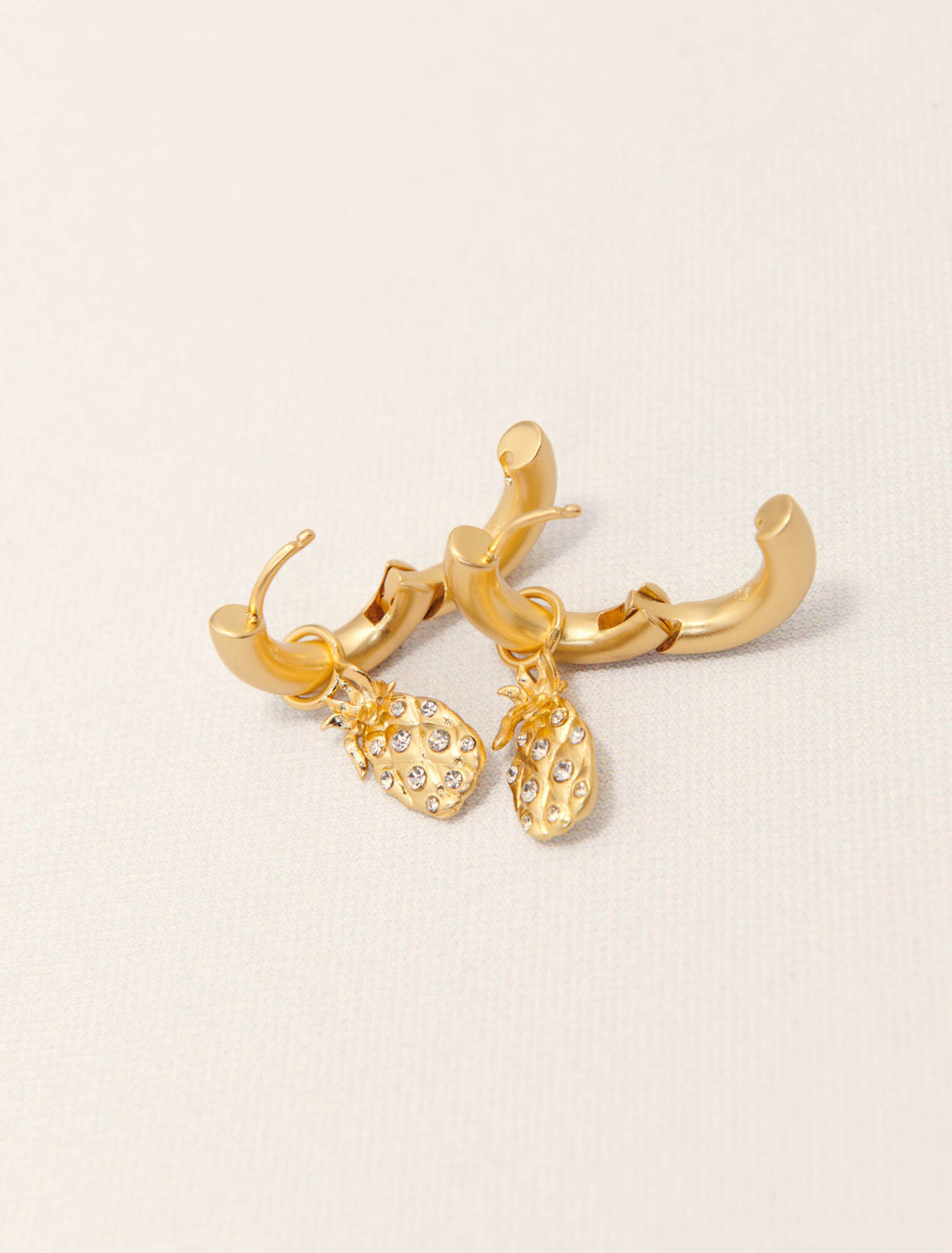 Mini créoles ananas à strass