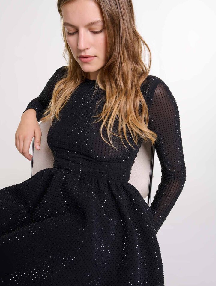 Robe courte à strass
