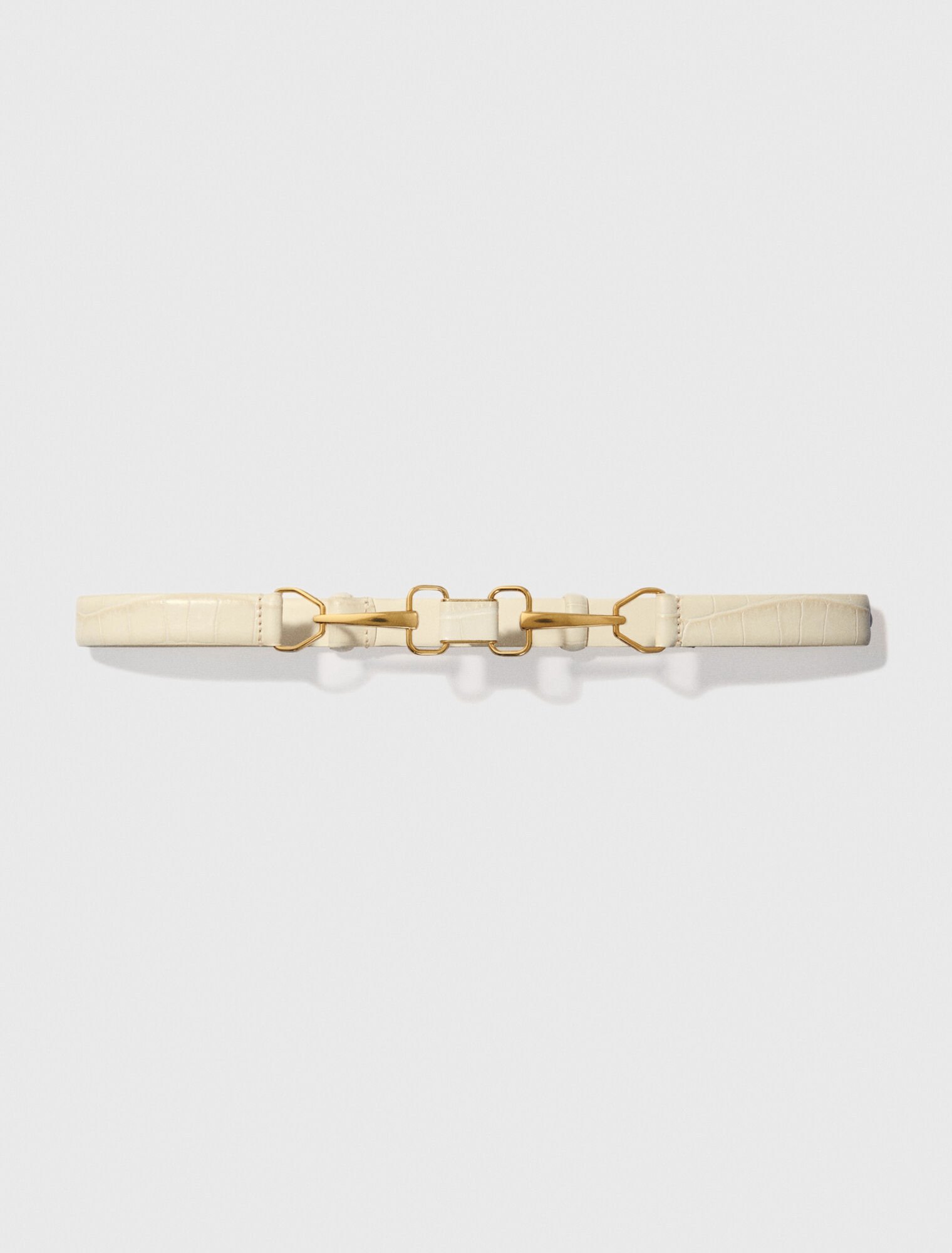 Ceinture en cuir et boucle mors