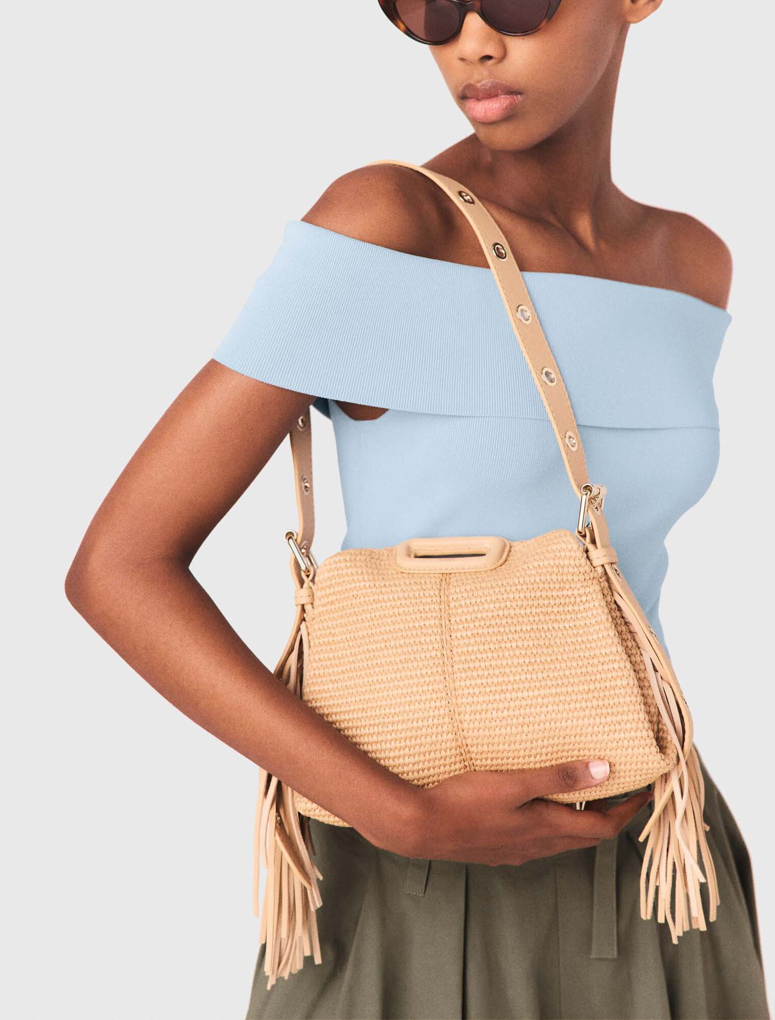 Sac Miss M mini effet raphia
