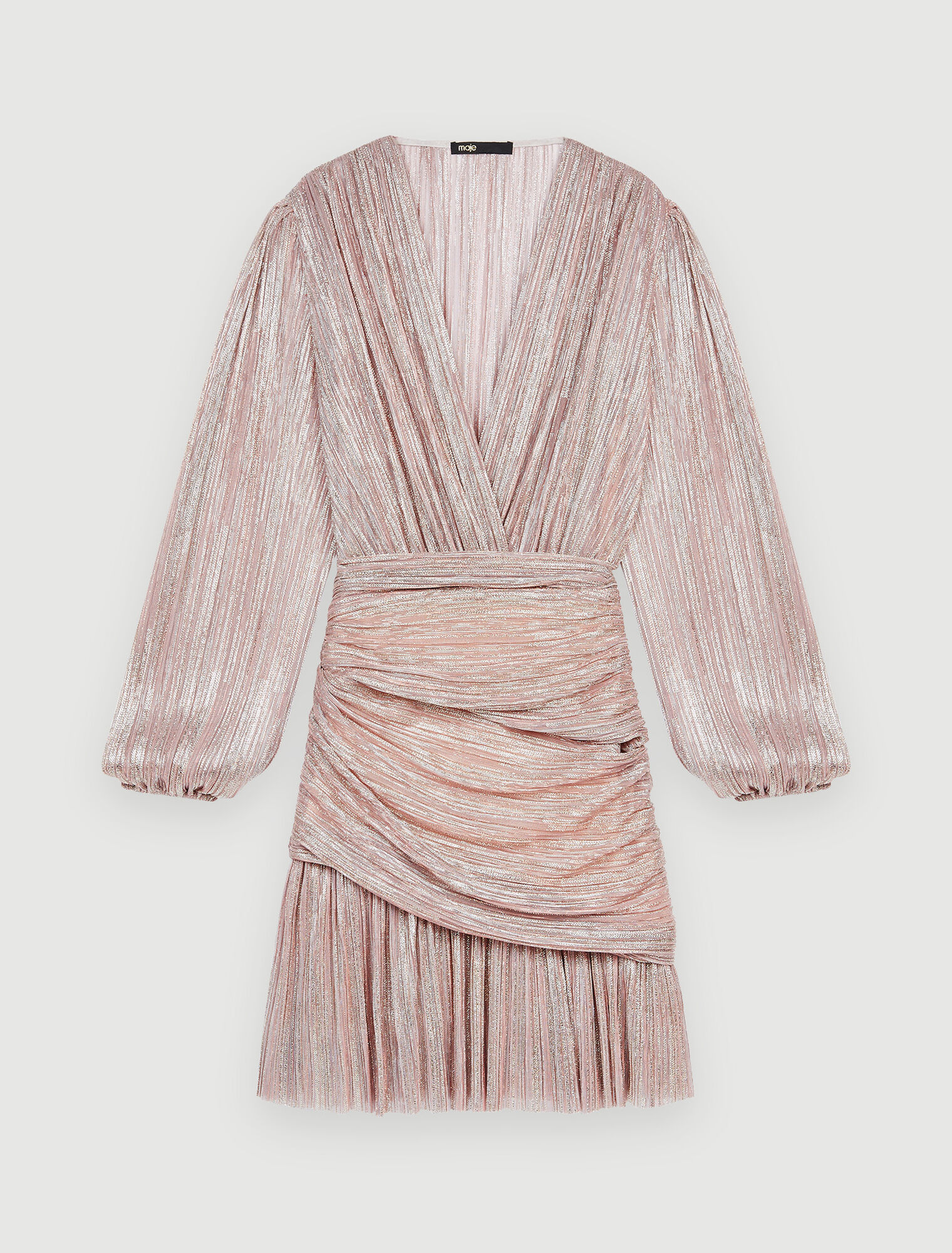 Robe en lurex drapée