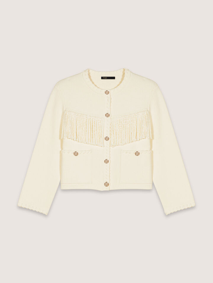 Fringed cardigan