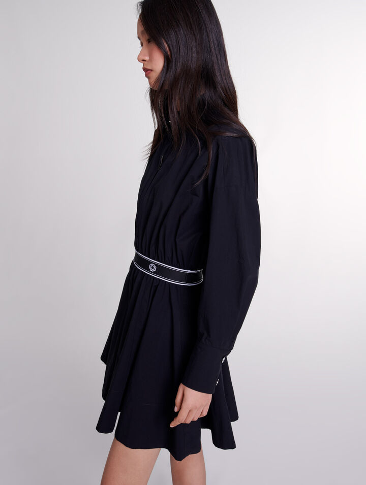 Robe chemise courte élastiquée
