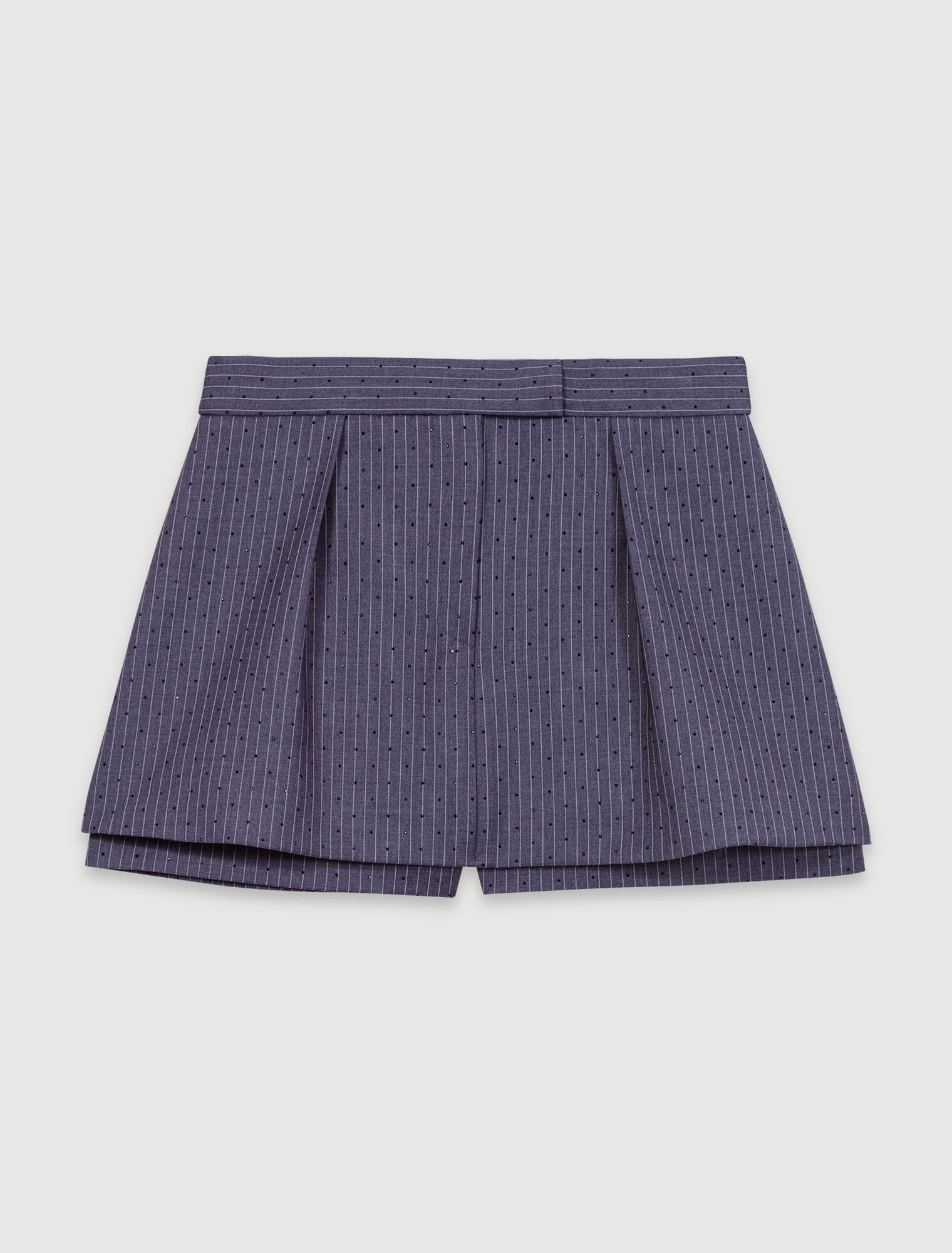 Short trompe l'œil strassé