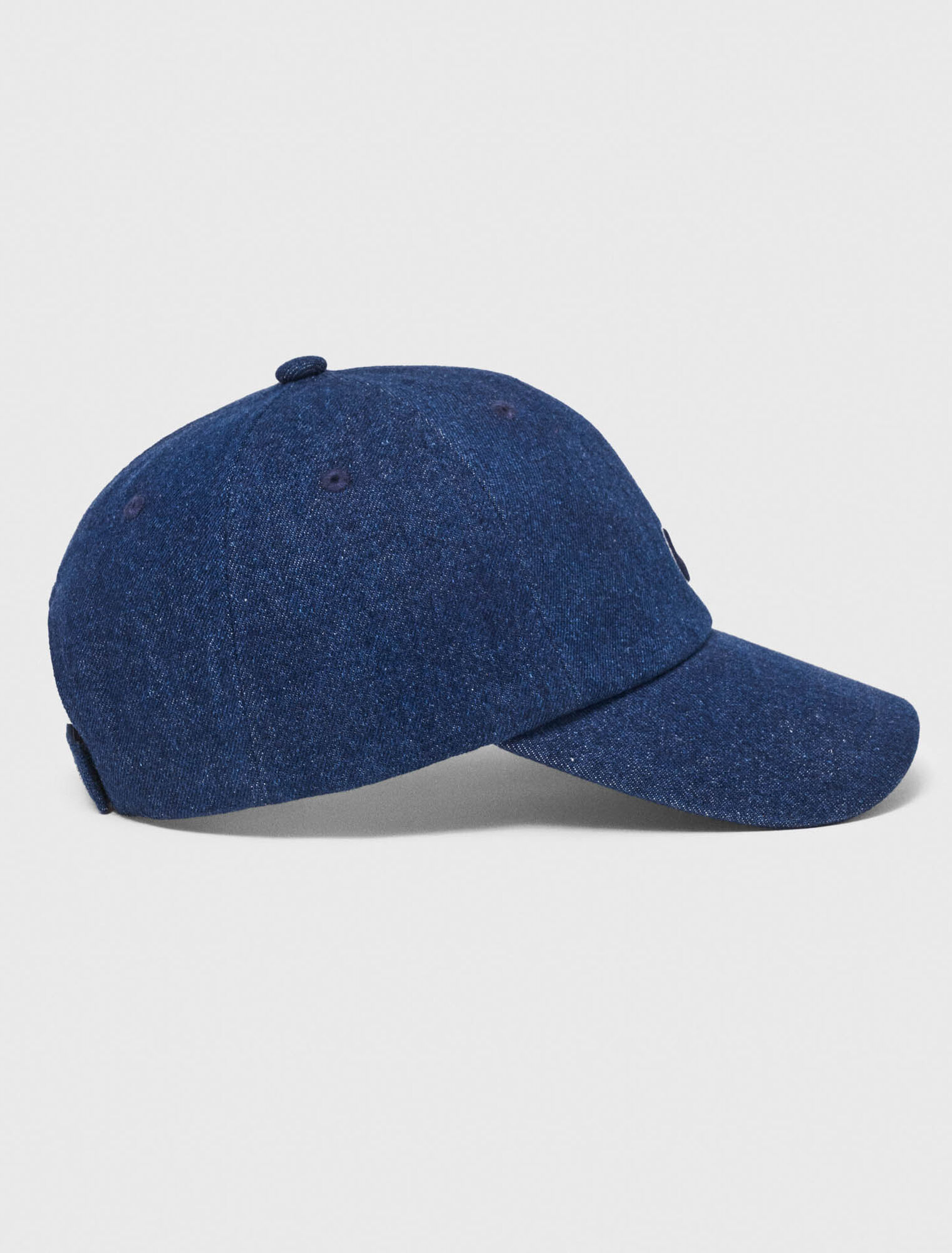 Casquette &agrave; logo en denim brut
