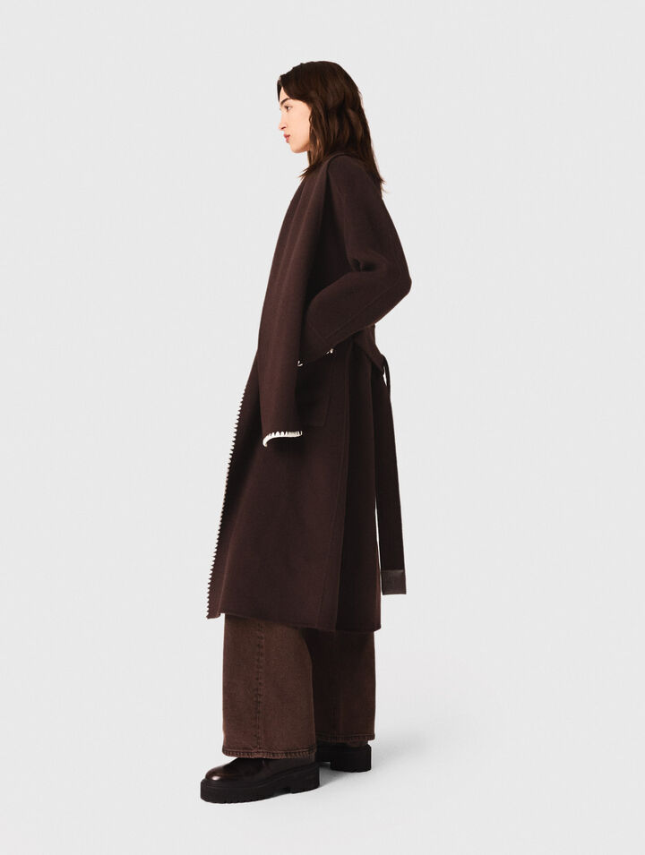 Manteau en double face brodé