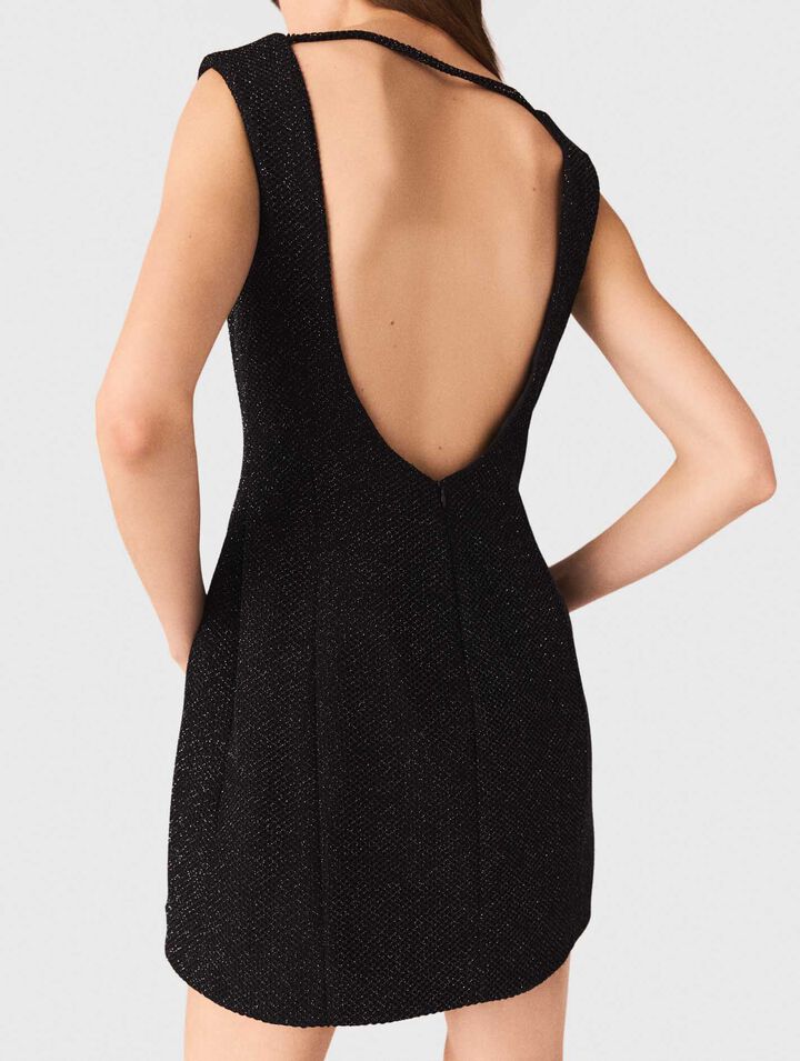 Robe courte évasée strassée