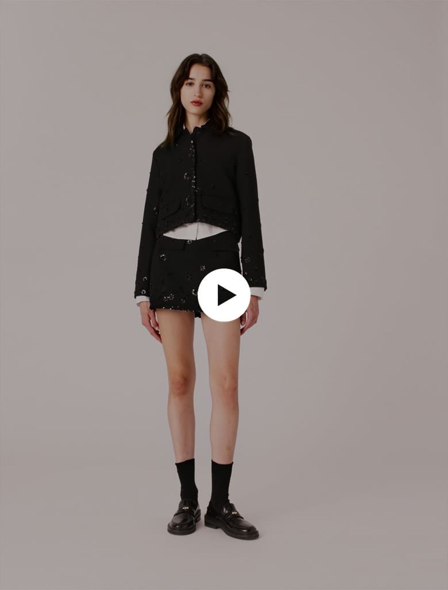 Veste courte brodée