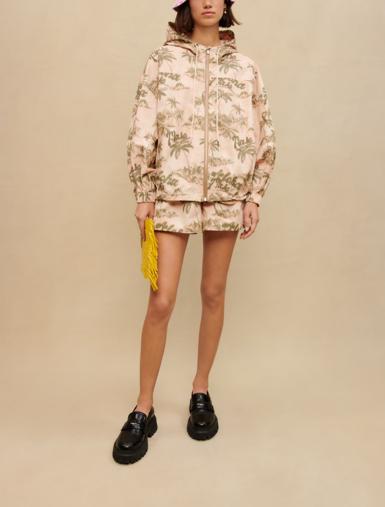 Veste à motifs palmiers